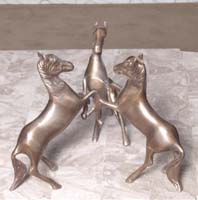 Sphere Holder 3-Horses Bronze
