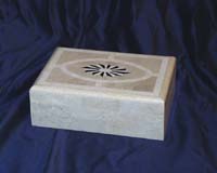 Star Box Beige Fossil with White Ivory and Black Stone