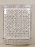Woven Wall Fountain, Beige Fossil Stone with White Ivory Stone (Sold with pump)