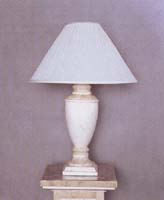 Prescott Lamp Beige Fossil with White Ivory Stone Wired No Shade