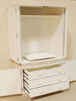 Bonsoir Armoire - BASE, White Ivory Stone with Beige Fossil Stone