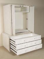 Baguette Armoire - BASE, White Ivory Stone with Beige Fossil Stone