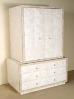 Baguette Armoire - TOP, White Ivory Stone with Beige Fossil Stone