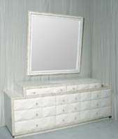 Baguette Dresser - TOP, White Ivory Stone with Beige Fossil Stone