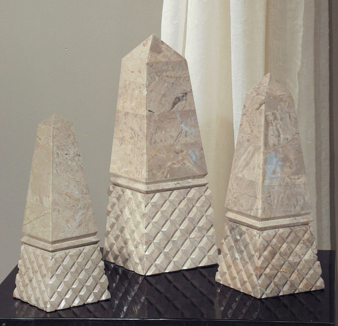 Diamond Obelisk Box, Small, Cantor Stone