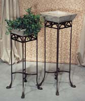 Crown - High Planter on an Iron Stand Cantor Stone (Bronze Finish)