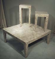 Cube Square Cocktail Table, Cantor Stone