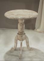 Bistro Side Table, 100% Natural Inlaid Cantor Stone