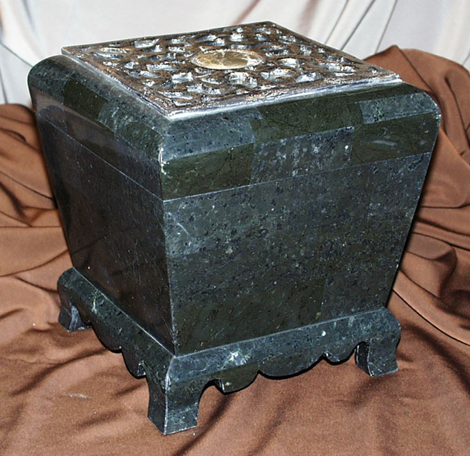 Brian Box, 100% Natural Inlaid Black Stone with Snakeskin Stone Inlay