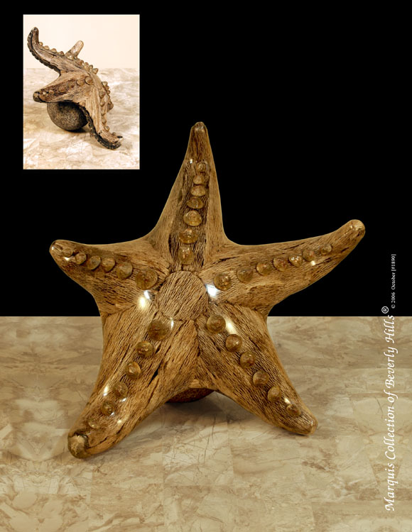 Starfish Sculpture, Papaya Bark Finish