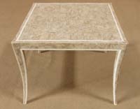 Alexandra Dining/Game Table, Cantor Stone with White Ivory Stone