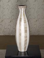 Roma Vase, Cantor Stone with White Ivory Stone