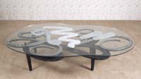 Wild Dreams Cocktail Table, Black Stone/Greystone/Grey Agate/Brushed Stainless