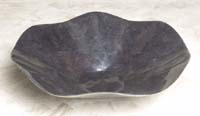 Wavy Bowl, Large, Black Pen Seashell