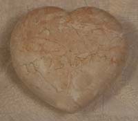 Heart Sculpture, Lt. Peach Stone