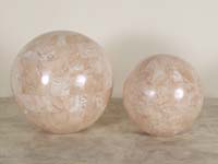3.5'' Sphere, 100% NATURAL Inlaid & Hand Carved  Light Salmon Stone