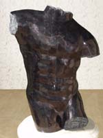 Male Body Sculpture - Smooth Black Stone-ND