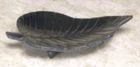 Decorative Leaf Plate, Black Stone
