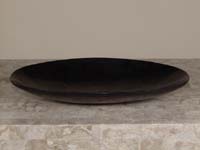 Oval Shaped Bowl, Large, Black Stone