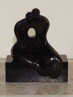 Cuddling Sculpture, Black Stone