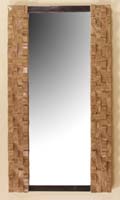 Tides Mirror Frame, Woodstone with Black Stone
