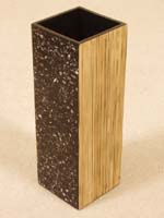 Quadro Vase, 100% Natural Inlaid Plantane Strips with Crushed Capiz SeaShell
