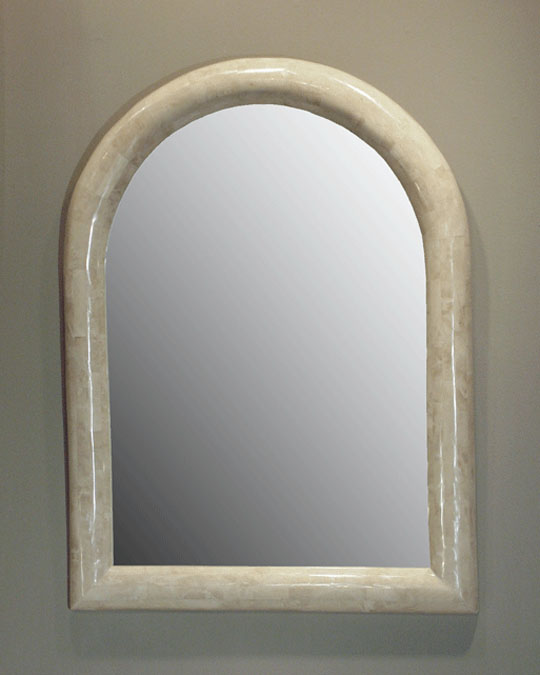 Arch Mirror Frame, Beige Fossil Smooth (Mirror Included)