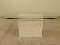 Rectangle Dining Table Base Beige Fossil Smooth