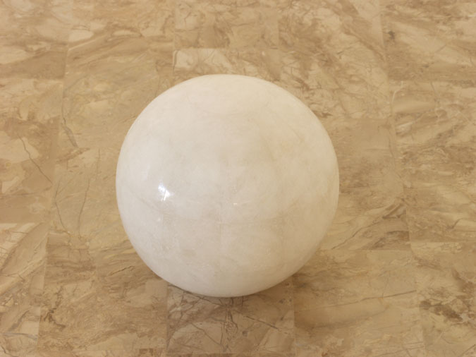 3.5 Inch.  Sphere, White Ivory Stone