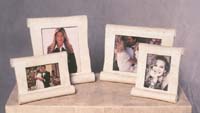 5x7 Scroll Frame, Vertical, 100% Natural Inlaid White Ivory Stone