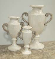 Murano Vase, Large, White Ivory Stone