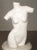 Female Body Sculpture White Ivory Stone  All Smooth