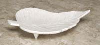Decorative Leaf Plate, White Ivory Stone