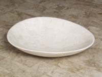 Egg Shaped Dish, Small, White Ivory Stone