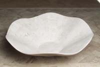Wavy Bowl, Small, 100% Natural Inlaid White Ivory Stone