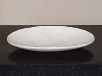 Oval Shaped Bowl, Large, White Ivory Stone