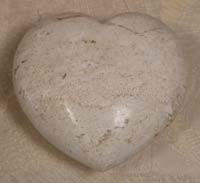 Heart Sculpture, White Ivory Stone