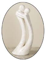Tango Sculpture, White Ivory Stone