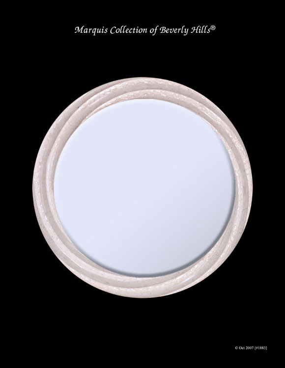 Eternity Mirror Frame, White Ivory Stone with Trocca Seashell Finish