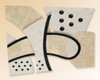 Et cetera Wall Art Decor, 100% NATURAL Inlaid Cantor Stone with Black Stone and White Ivory Stone