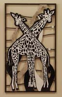 Giraffe Wall Art, White Agate Stone/Black stone/Cantor Stone/White Ivory Stone
