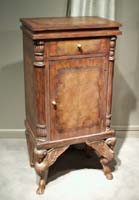 Winged Ram's Head Accent Map Cabinet w/One Drawer & Single Door