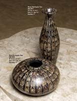Roma Harlequin Vase, 100% Natural Inlaid Octopus Finish