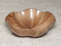 Wavy Bowl, Small, 100% NATURAL Inlaid Honeycomb Cane Leaf
