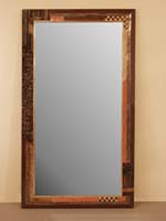 Collage Floor Mirror Frame, Natural Materials