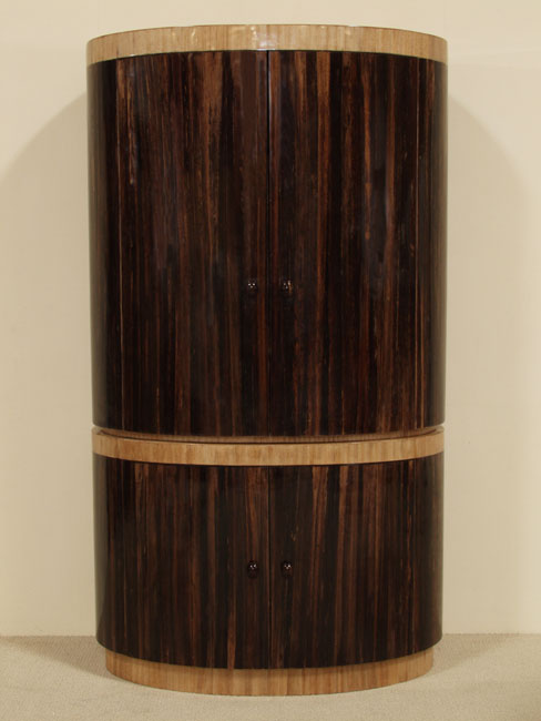 Classic Allure Armoire - TOP, Dark Banana Bark with Honeycomb Cane Leaf