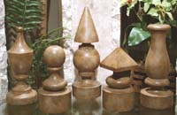 Pawn Small Decorative Finials Light Antique Gold Leather Reproduction