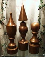 Bishop Oversized Decorative Finial Dark Antique Gold Leather Reproduction